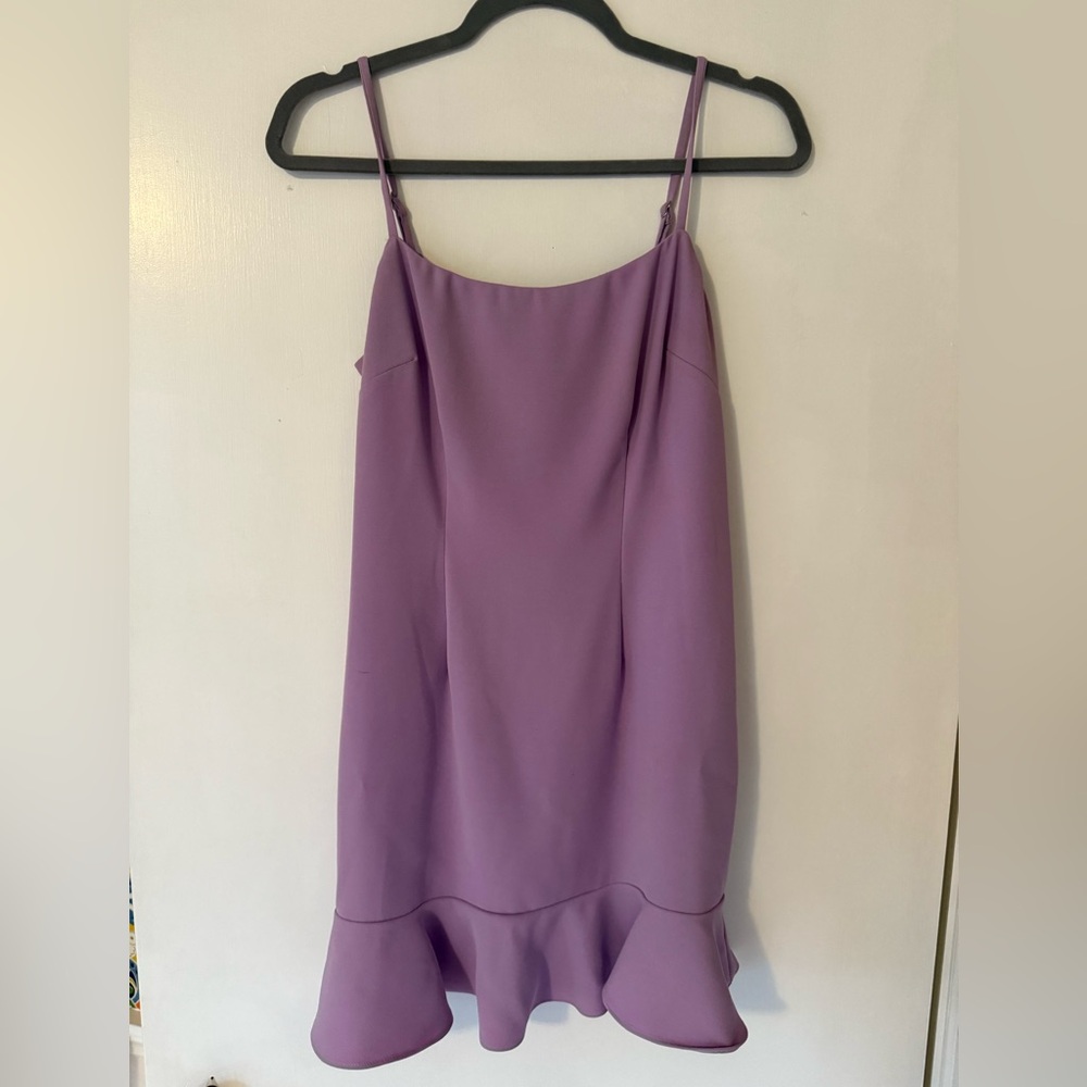 Lovers and friends Teddy mini ruffle dress in lilac